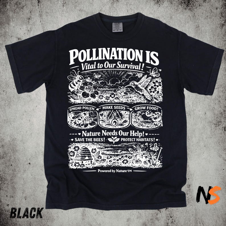 Science Nature - Bee Pollination Vintage Shirt, Retro Flower