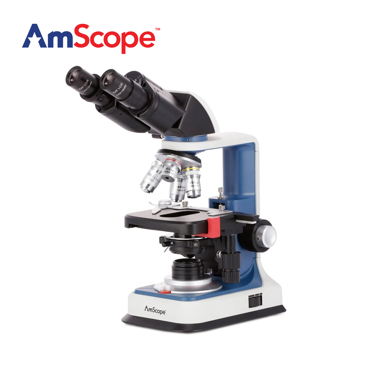 AmScope 40X-2500X Student Bino - огляд і ціна Microscope Compound 40X