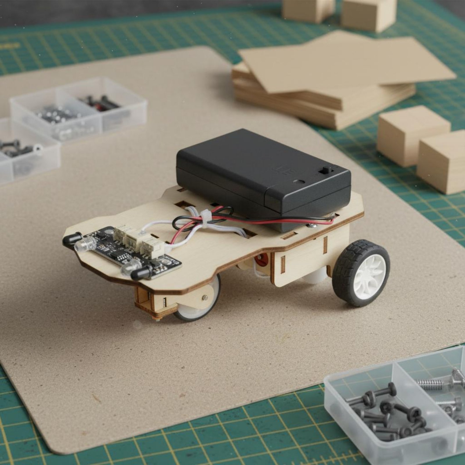 Wooden Intelligent Vehicle Kit - огляд і ціна Science Robot
